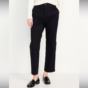 Women’s Old Navy Black High-Rise OG Chino Trousers Pants Size S Tall